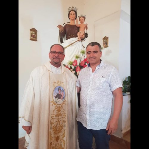 Il maestro orafo Aldo Ferraro con Don Leone Stelitano